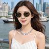 Retro Money Style Metal Oval Sunglasses Women 2026 New Sunscreen UV Protection Hong Kong