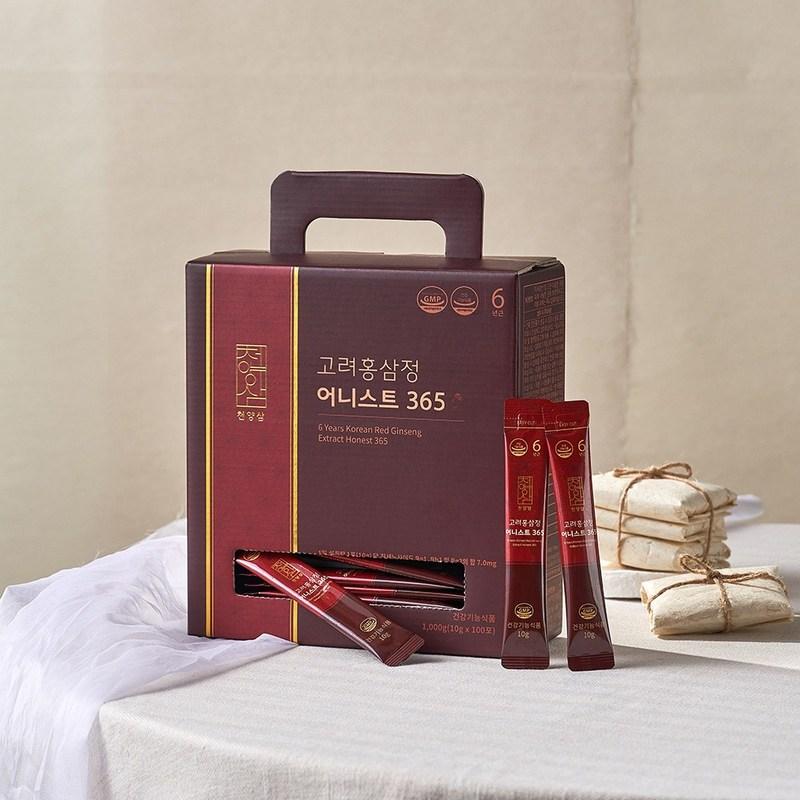 Экстракт красного корейского женьшеня Cheonyangsam 6-летней выдержки Honest 365 палочек красного женьшеня 100 пакетов, 1 кг, 1 шт.