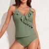 Womens One Piece Swimsuits Sexy V Neck Solid Color Monokini Push Up Bathing Suits