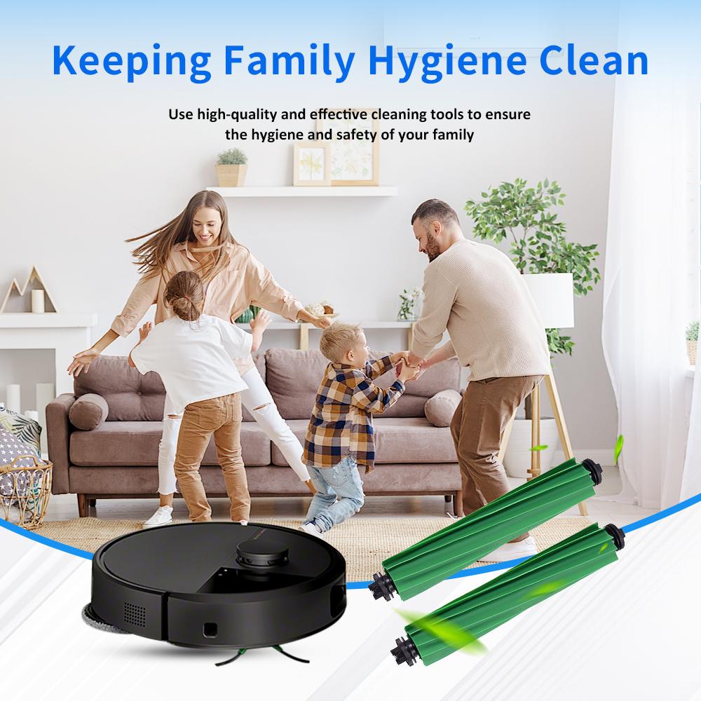 Main Brush Replacement For iRobot Roomba Plus 405 Combo/Plus 505 Combo/Roomba 205 Robot Vacuum Cleaner Rubber Rolling Brush Part