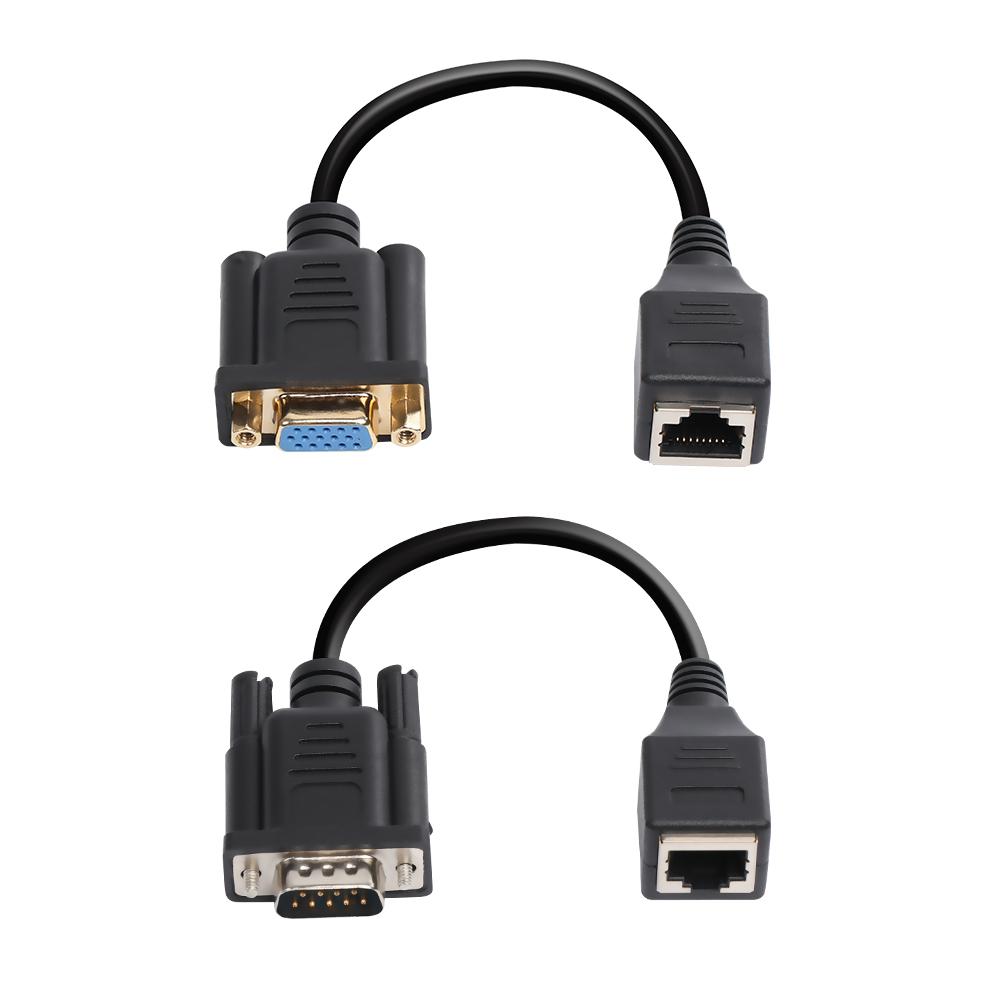 Plug and Play Male/Female To Female Ethernet Port Network Cable Adapter VGA To RJ45 VGA Extender