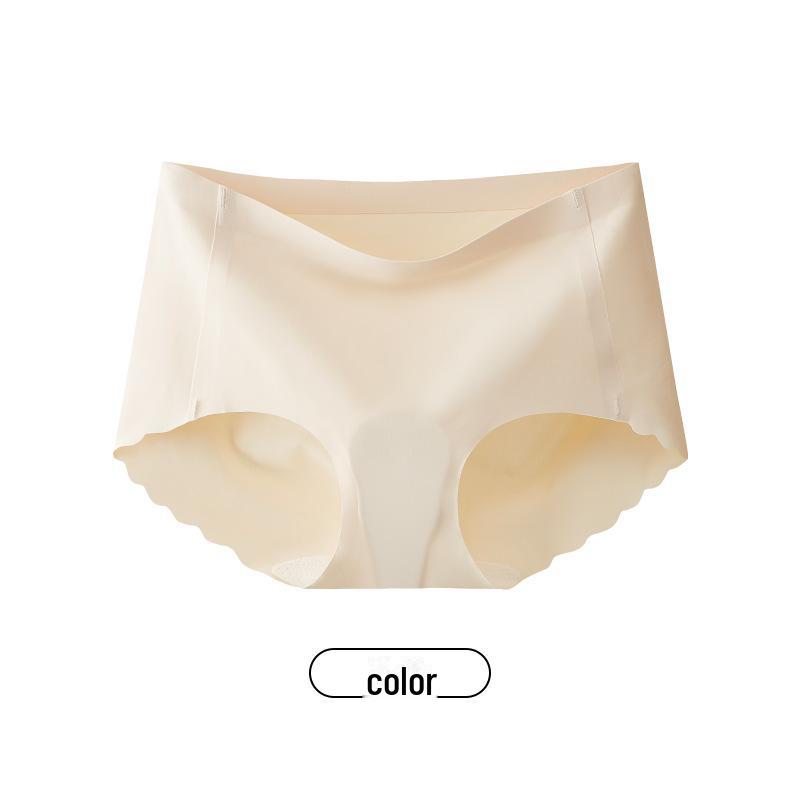 "Summer Ice Silk Seamless Anti-Awkward 7A Latex Antibacterial Sports Yoga Briefs for Women"