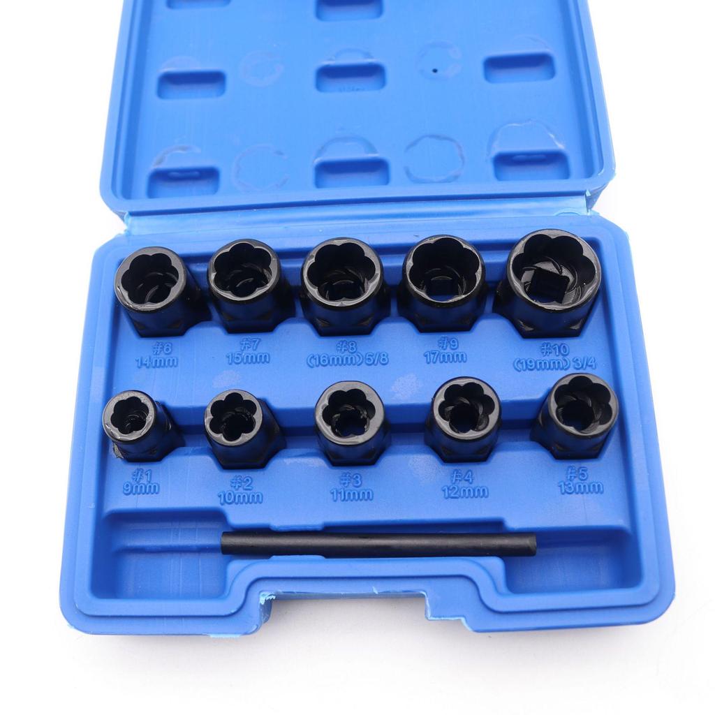 Набор из 14 экстракторов гаек и винтов для поврежденных и некомплектных крепежей