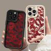 Модный мягкий чехол для телефона с принтом красных губ TPU для iPhone 16 Pro Max 15 Plus 14 Pro 13 12 11 XR XS 8 7, защита объектива, противоударный матовый бампер