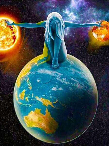 5D Алмазная картина Полный Круглый Квадратный Пейзаж Стразы Алмазная Вышивка Распродажа Космическая Мозаика Домашний Декор