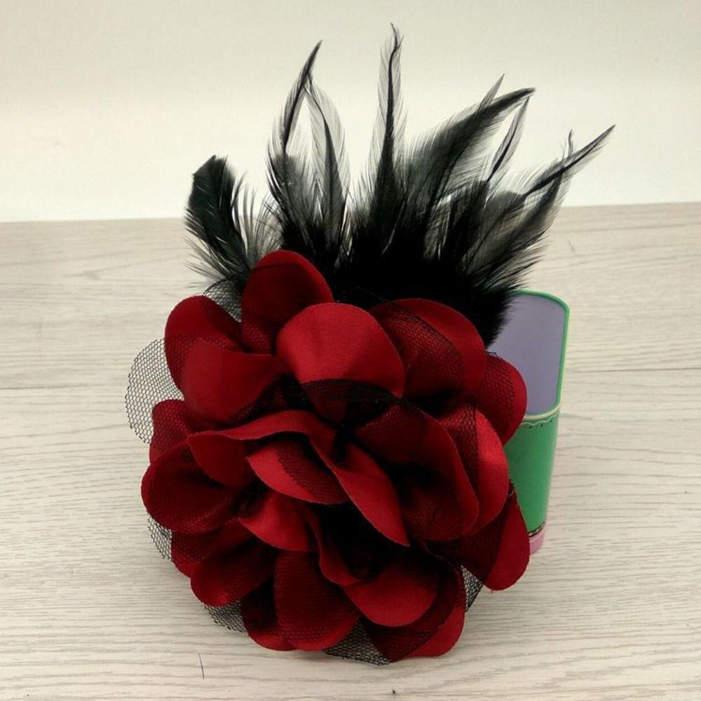 Тканевые аксессуары ручной работы, большая брошь с цветком, костюм, свитер, булавка для пальто, брошь из ткани, художественные булавки для лацканов