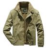 Winter Casual Men's Velvet Thickened Lapel Military Cotton Coat Loose Lambswool Cotton Coat