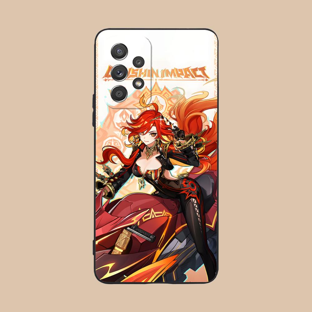 Игровой чехол GI Mavuika Матовый ТПУ для мобильного телефона Samsung Galaxy M55 54 42 35 34 33 32 23 22 15 14 13 12 F55 5G Цветной чехол