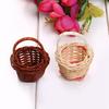 Мини-плетеная корзина для хранения фруктов, ящик для хранения из ротанга для косметики, корзина для пикника, чая