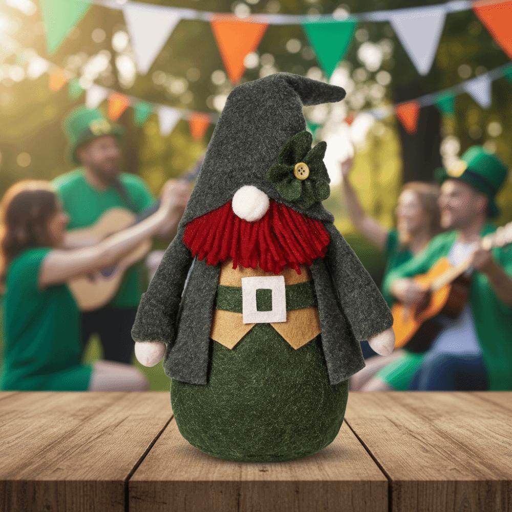 Green Irish Day Dwarf Doll Fashion Novelty Gnome Figurines Exquisite Creative Plush Ornaments Patrick's Day Celebration