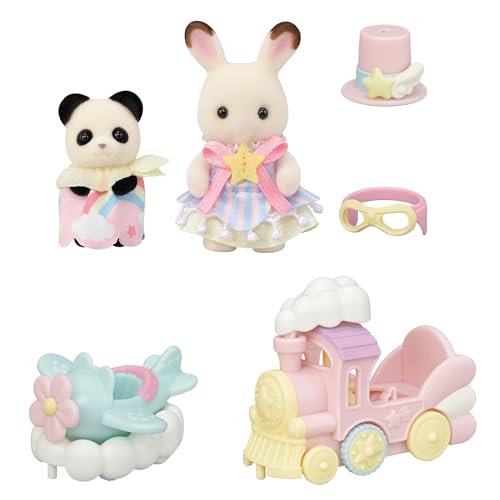 Sylvanian Families Набор транспортных средств для парка развлечений - Поезд и Самолет - Ko-79 Сертифицировано ST, Возраст 3 года и старше, Игрушечный кукольный домик, Sylvanian Families, Epoch