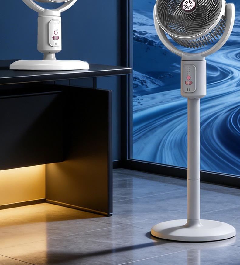 Smart Air Circulation Oscillating Fan: Retractable & Portable for Home and Outdoor Use