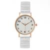 Simple Digital White Face Ladies Quartz Watch Casual Stainless Steel Stretch Strap Fashion Women Dress Clock Watches