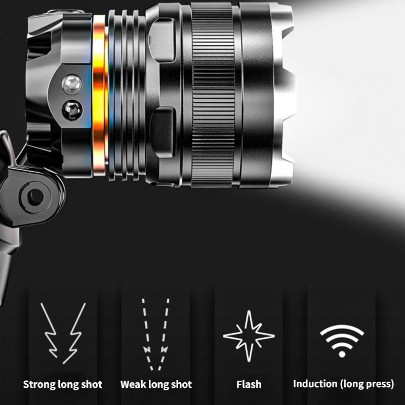 Новейший светодиодный мощный светочувствительный налобный фонарь XHP50 Налобный фонарь для наружного освещения Налобный фонарь со сверхвысоким сроком службы Наружное освещение Лампа для ночной рыбалки Лампа для рыбалки