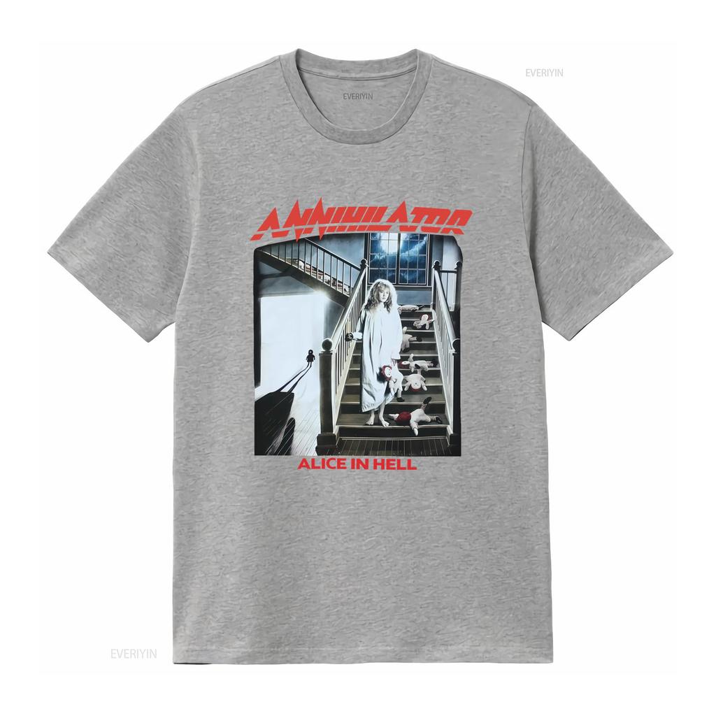 Annihilator Band Alice In Hell T Shirt Black All Sizes Rock Fans Must Have TA4483 vintage Washed graphic Casual Stylish