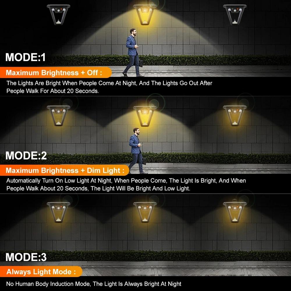 1/4 Pcs Solar LED Light Outdoor Motion Sensor Lighting Dual Purpose Lawn Lamp Wall Lights Waterproof for Garden Courtyard Porch