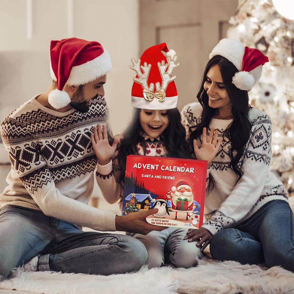 Christmas Santa Claus Hat Warm Cosplay Party Holiday Costume Props Decoration for Kids Children Adult Xmas Gift