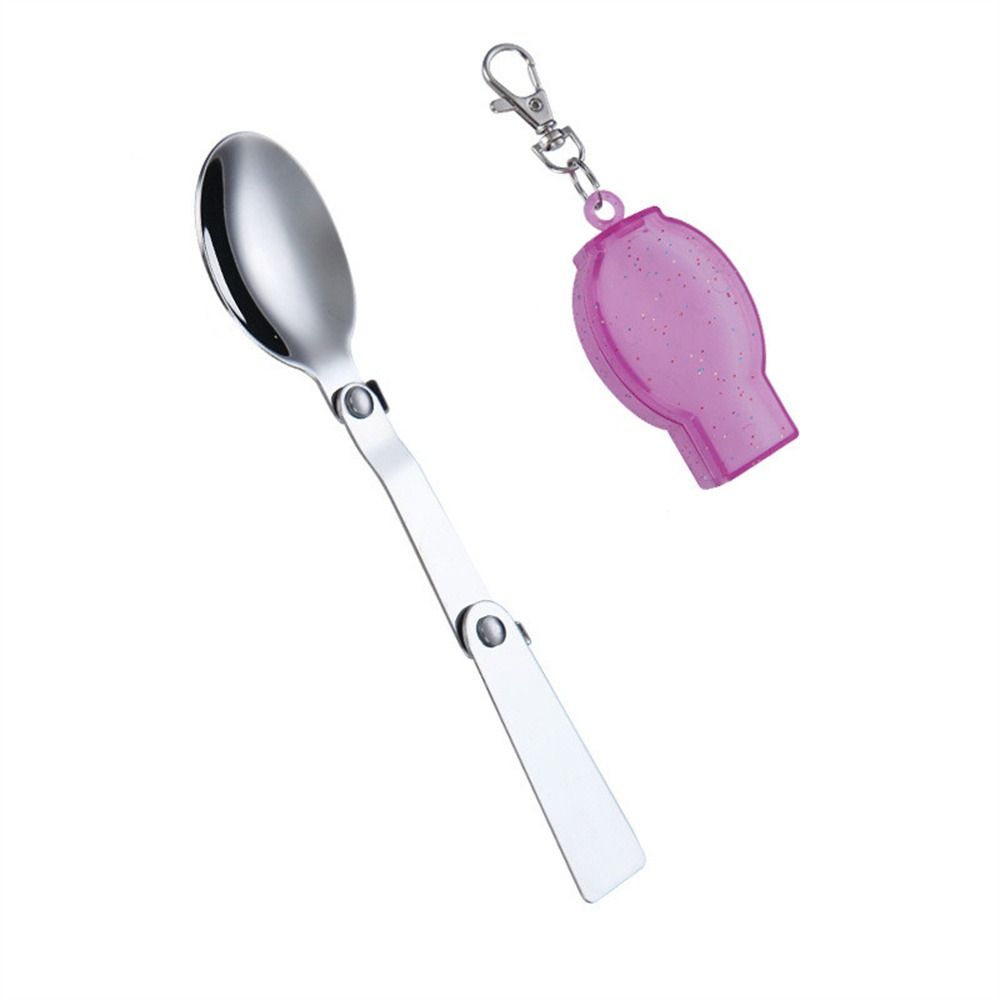 Storage Box 304 Stainless Steel Creative Pocket Spoon Folding Fork Camping Tableware Folding Spoon