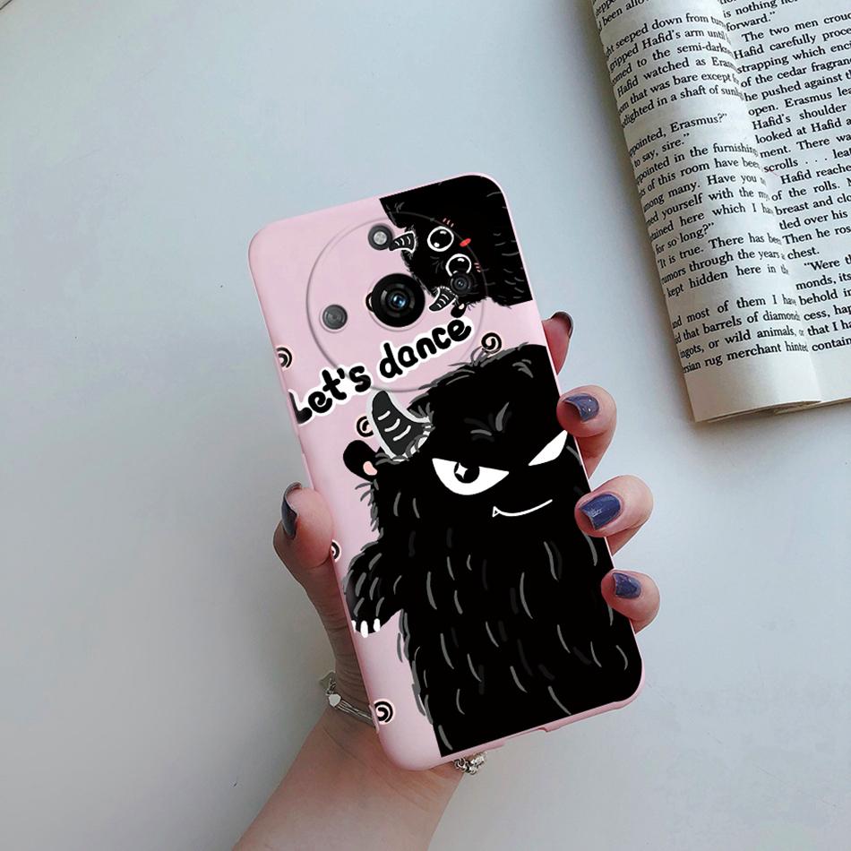 For Cover Realme 11 Pro Plus Case RMX3740 Cute Cartoon Cat Flower Soft Silicone Phone Covers For Realme11 11Pro+ 5G 2023 Bumper