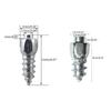 100 шт. противоскользящие винты-шпильки многоразовые для мотоциклов, велосипедов, шин, зимних шин, шипы из твердого сплава