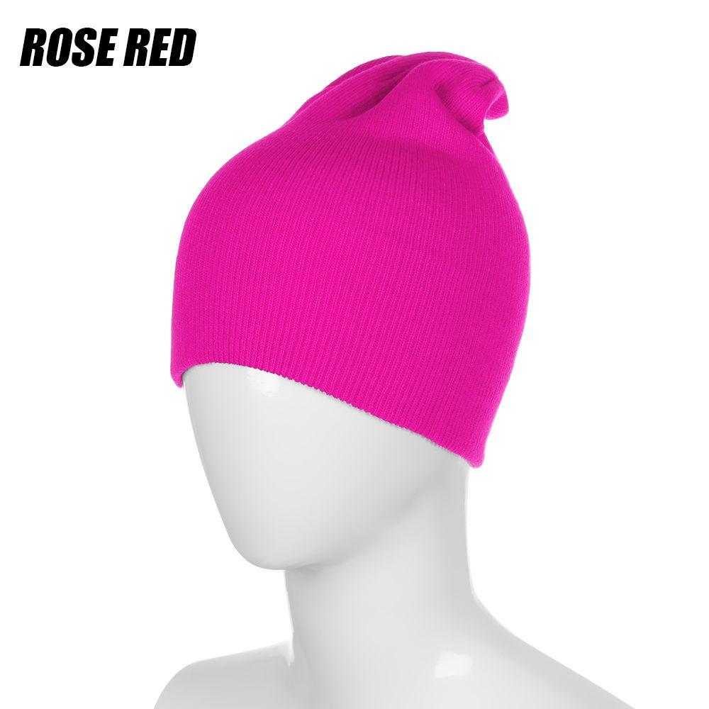 Осень-зима унисекс конфетного цвета повседневная хип-хоп шапка шапка вязаная шапка тюбетейка мягкая