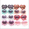 Детские солнцезащитные очки с сердечками, солнцезащитные очки детские в форме сердечек с защитой от ультрафиолета, детские очки любви 6 цветов 0-8 лет
