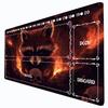Dark Fire Raccoon Playmat with Zones Magic Card Game Play Mat Durable Rubber for Games 35X60cm Mouse Pad PC Offices Desk Mats