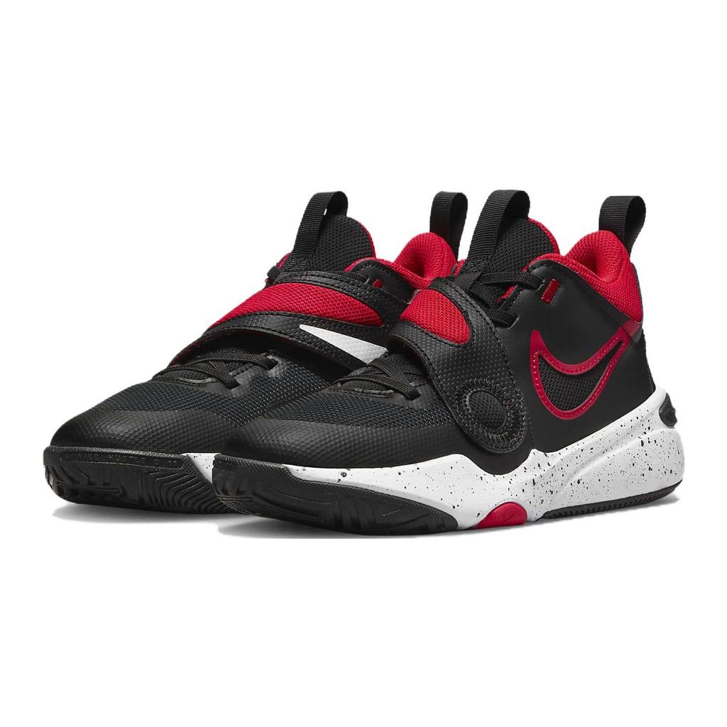 Nike Team Hustle D11 GS Bred Kids Sneakers Black University-Red White DV8996-003