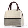 Популярная утепленная сетчатая полосатая сумка для ланча для использования на улице и на работе