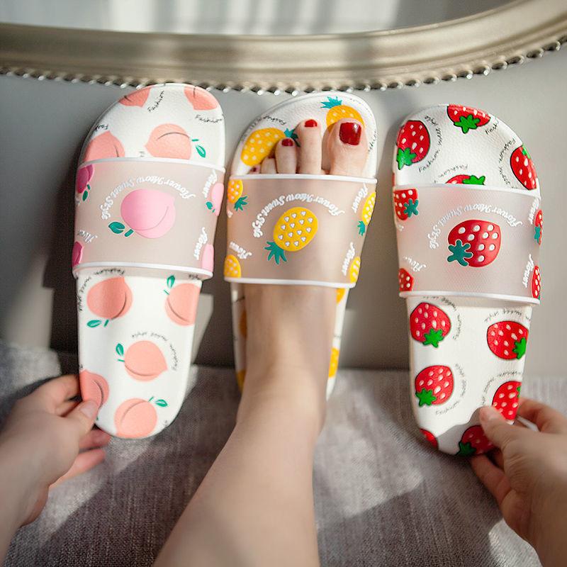 Summer 2024 Cute Slides Multi Color Shoes House Bathroom Bedroom Women's Slippers and Ladies Sandals Transparent Clear Kawaii F