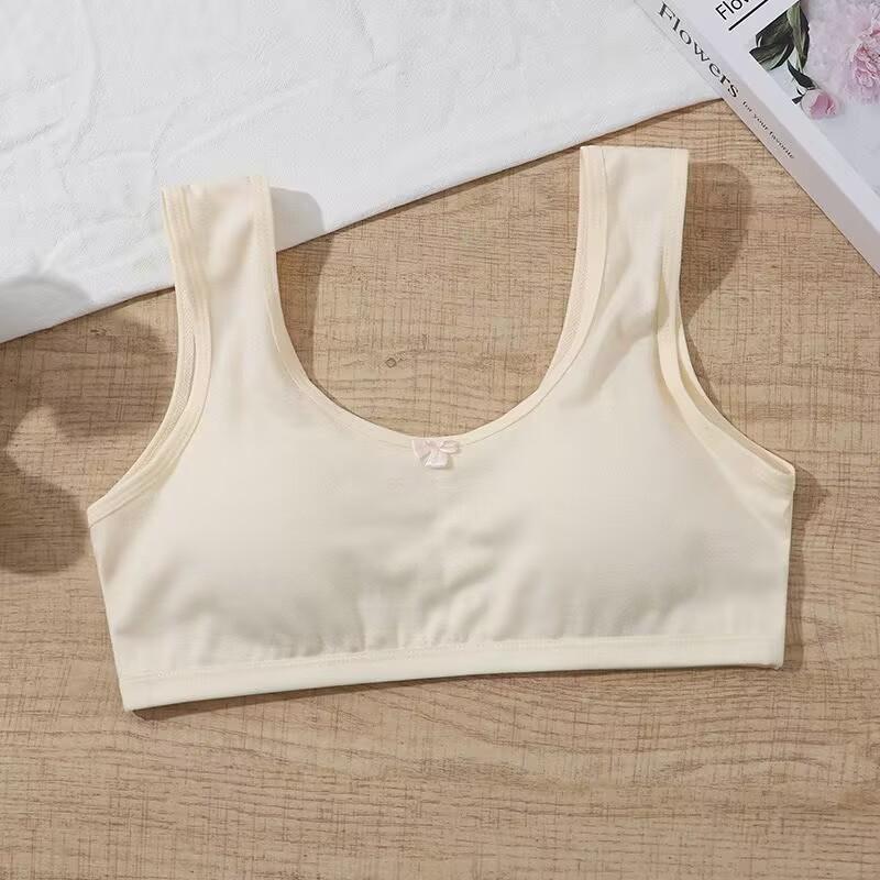 Бюстгальтер для девочек, дышащие подростковые бюстгальтеры для детей, нижнее белье для подростков, однотонный жилет для подростков, топы-трубы для девочек, нижнее белье