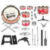6-Piece Kids Drum Set Drum Kit Jazz Drum Set with Folding Step Stool Cymbal Pedal Drumsticks