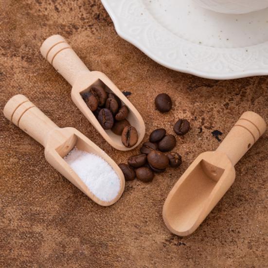 Деревянная ложка для соли для ванны из натурального бука, эргономичная ручка, многофункциональная кухонная ложка для соли для ванны, сахара, кофе, подарка