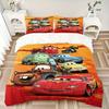 Cars Movie Characters Print 3Pcs Bedding Setduvet Cover With 2 Bedropillowcase Home Birthday Gift