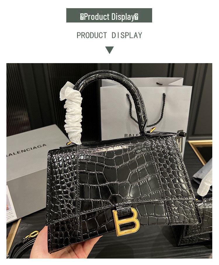 Сумка через плечо с песочными часами и узором под крокодила 2024 года для женщин - высококачественная сумка через плечо на весну/лето