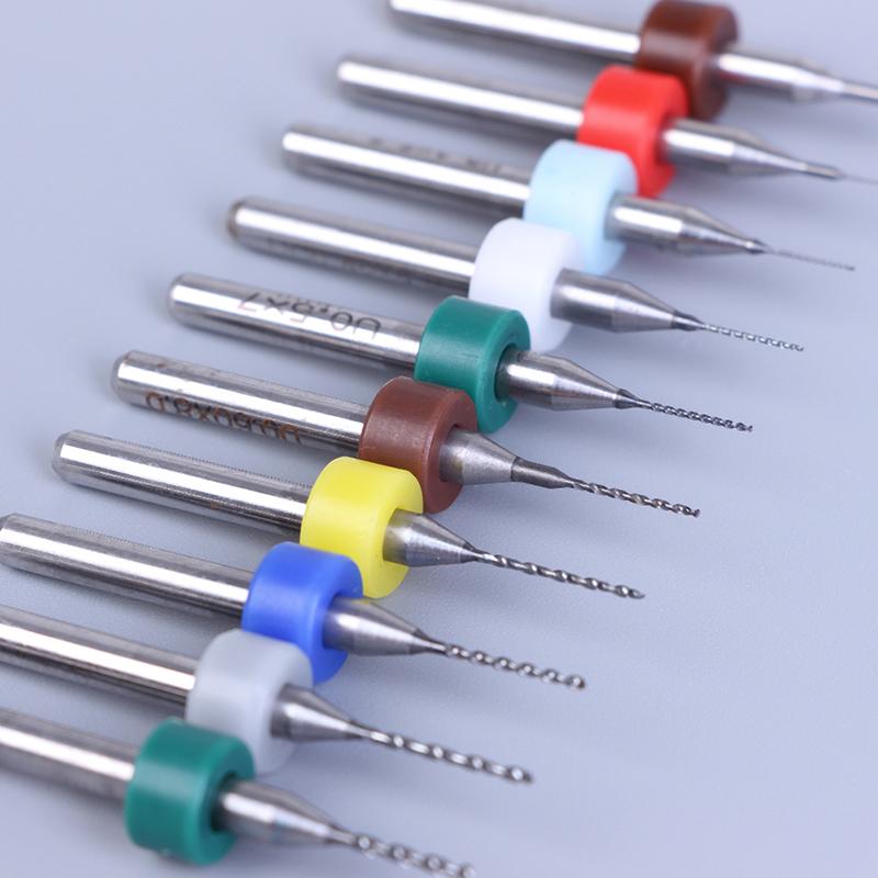 10 шт. 0,1/0,3/1,1 мм Мини-сверло для печатных плат Вольфрамовая сталь Карбид для печатной платы