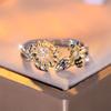 Cute Female Small Bee Opening Ring Vintage Gold Color Daisy Flower Engagement Rings For Women Trendy Silver Color Bridal Jewelry