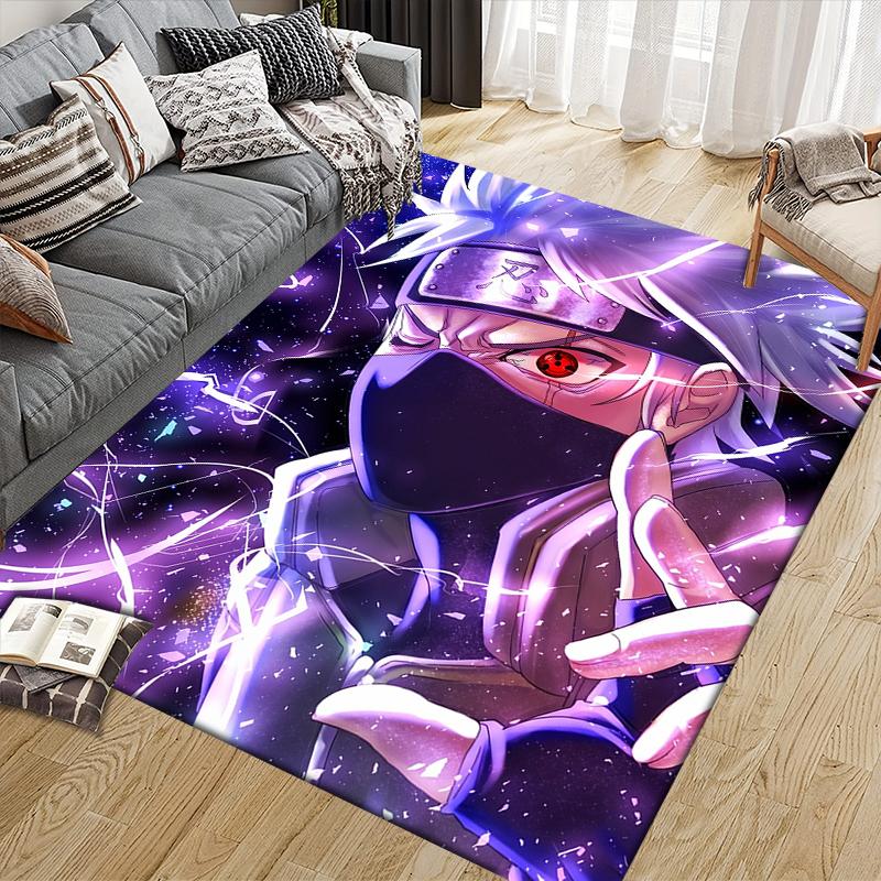 Naruto Hatake Kakashi Square Area Rug, Non-Slip Floor Mat for Bedroom, Perfect Gift for Kakashi Fans.chl