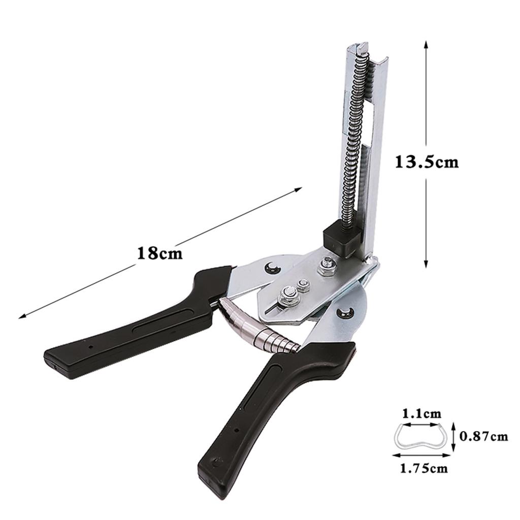 Hog Ring Plier Tool and 600Pcs M Clips Staples Rabbit Chicken Mesh Cage Wire Fencing Caged Clamp Installation Poultry Cage Plier