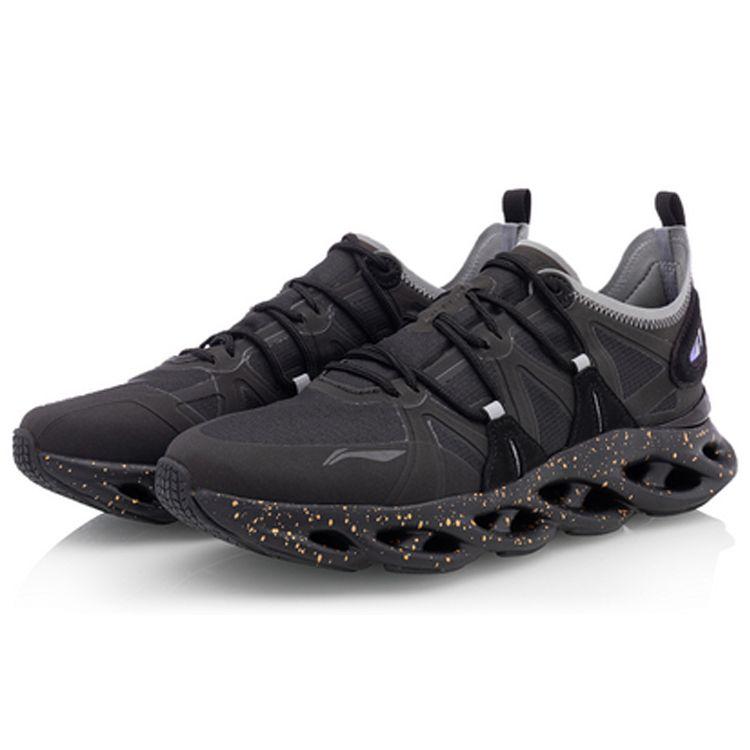Кроссовки Li Ning Arc Shock Absorbing Non-Slip износостойкие с низким верхом для бега мужские кроссовки черные синие ARHQ057-1