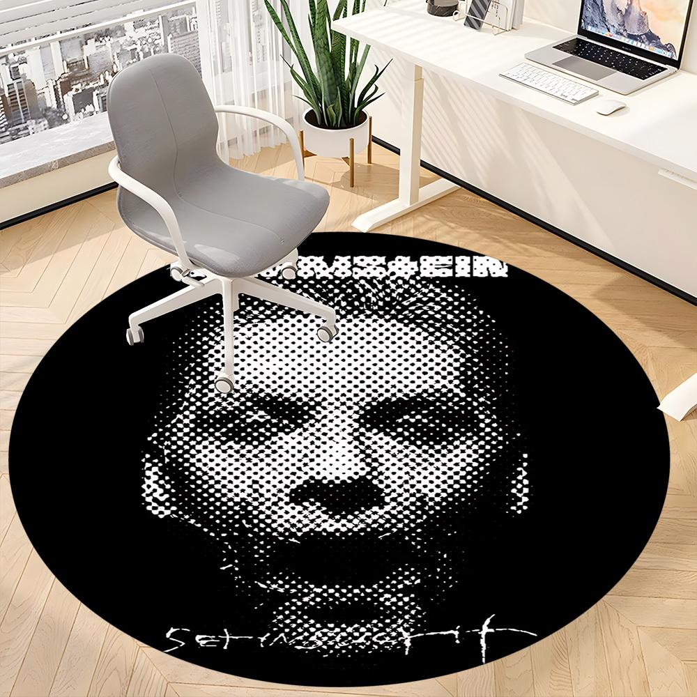 1 шт. Круглый коврик для офиса Rammstein, Нескользящий, Мягкий и прочный офисный коврик для декора интерьера, Идеально подходит для офиса yy250915040