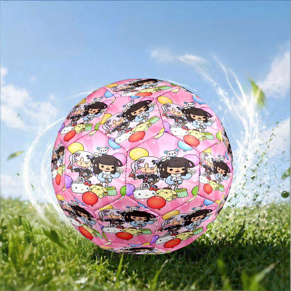 Toca Boca Game Characters In Grid Size 5 Soccer Ball,Indoor/Outdoor Suitable for Training Matches Tournaments Practice Games Perfect Gift for Fan