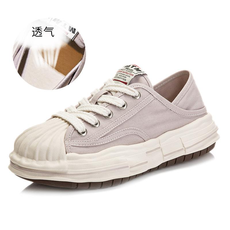 Ботинки Shell head с растворенным дном из парусины белые женские летние новые туфли 2025 года женские универсальные двухслойные туфли с плоским дном модные женские