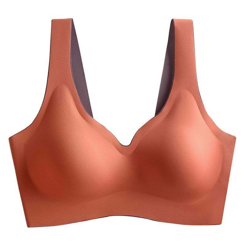 Latex Underwear Women Vest Thin Bra Without Marks Without Steel Ring Sports Sleep Bra