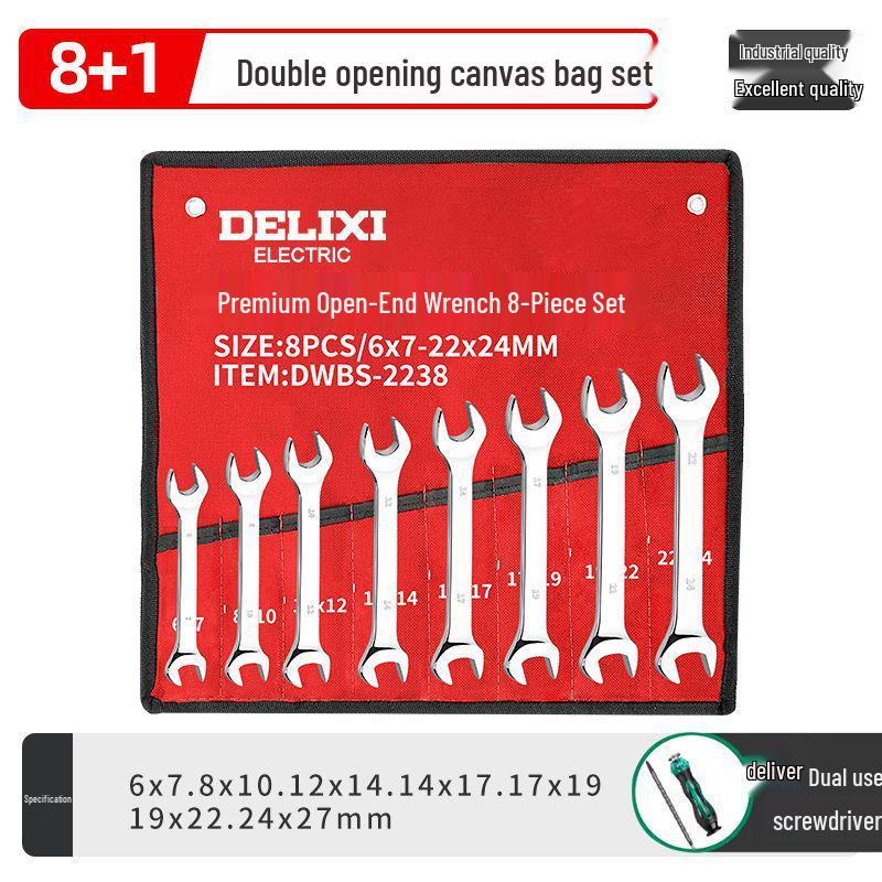 Набор регулируемых трещоточных и рожковых ключей