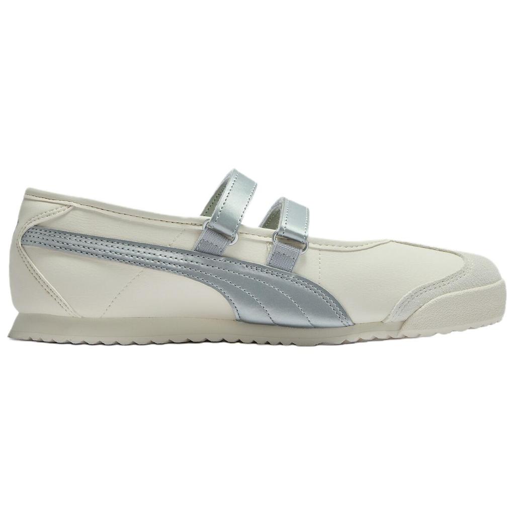 Puma Туфли Turino 2 из ПУ-синтетической кожи с Т-образной пряжкой Удобные Прочные Mary Jane Женские туфли Цвет: внебелый Серебристый 409079-01
