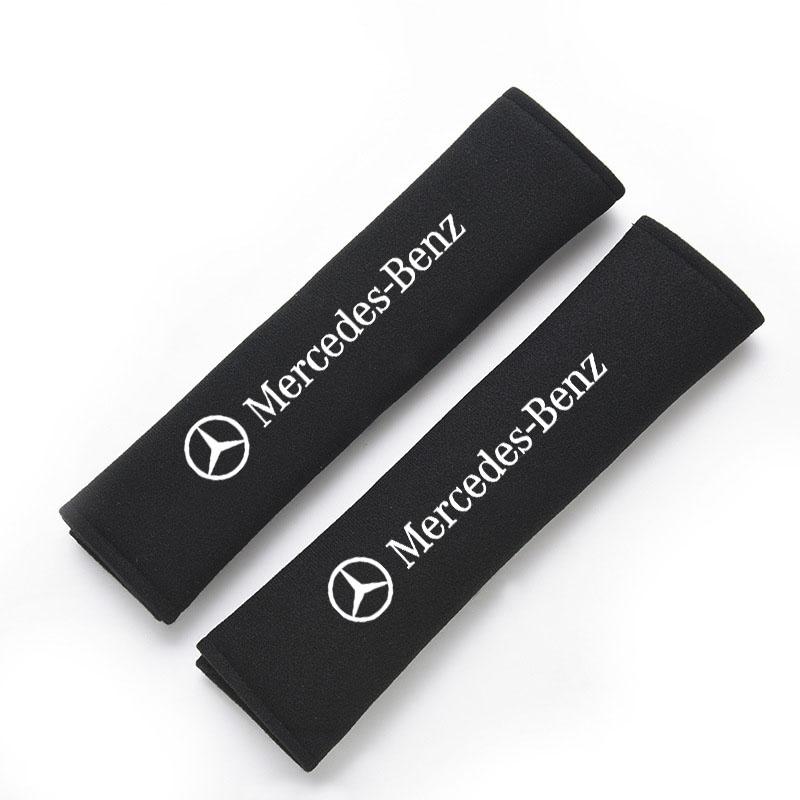 CRI1Car Seat Belt Cover Adjustable Soft Shoulder Pads For Mercedes Benz W203 W204 W205 W206 W212 CLK GLA B C E S Class Accessories