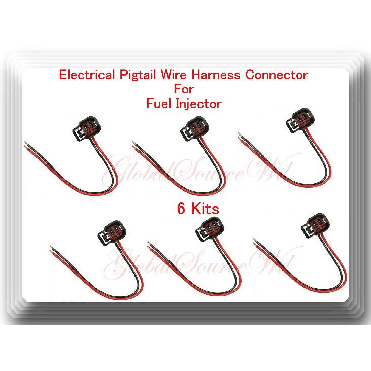 6 Kits Pigtail Connector For Fuel Injector FJ1059 Fits: GM V6 3.0L