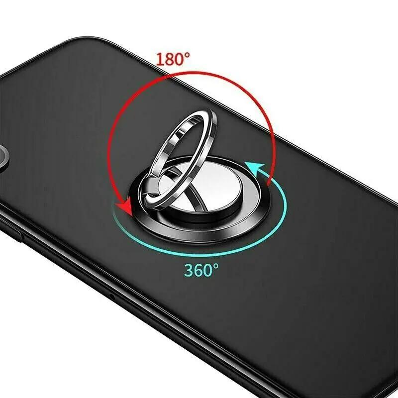 Вращающийся на 360 градусов держатель для телефона с кольцом на палец для iphone 15 Pro Max Samsung Xiaomi Pad, универсальный автомобильный магнитный держатель, металлическая подставка