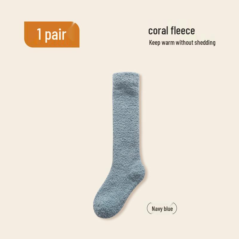 Женские зимние удобные плюшевые носки средней длины — толстые, не линяют, идеально подходят для дома или сна